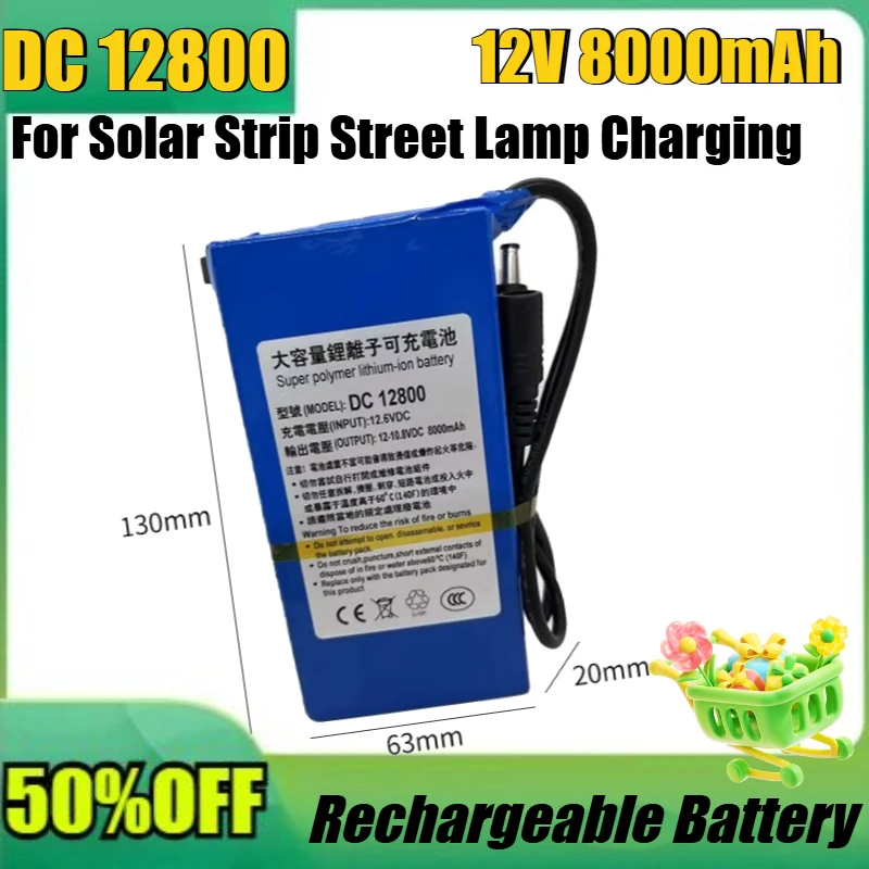 New 12V Large Capacity Polymer Lithium Battery with LED Monitoring Light Box for Solar Strip Street Lamp Charging
New 12V Large Capacity Polymer Lithium Battery with LED Monitoring Light Box for Solar Strip Street Lamp Charging