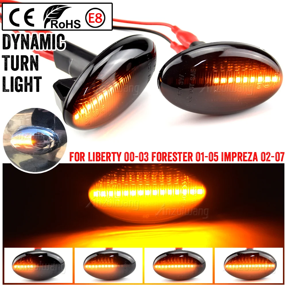 2x Dynamic LED Repeater Fender Side Marker Light Turn Signal Indicator Binker For Subaru Impreza GD GG Liberty Forester SF SG SH
2x Dynamic LED Repeater Fender Side Marker Light Turn Signal Indicator Binker For Subaru Impreza GD GG Liberty Forester SF SG SH
