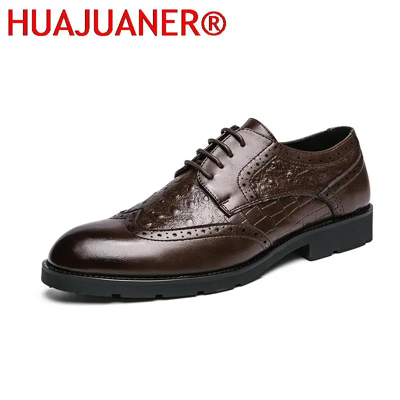 Designer Formal Men Dress Shoes Male Fashion Leather Brogue Shoes Men Oxfords For Wedding Office Business Lace-up Solid Footwear
Designer Formal Men Dress Shoes Male Fashion Leather Brogue Shoes Men Oxfords For Wedding Office Business Lace-up Solid Footwear