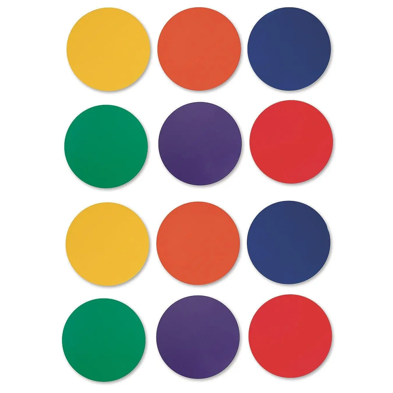 5" Non-Skid Vinyl Spot Markers, 12-Pack, Assorted Colors for PE, Gym, and Classroom Activities
5" Non-Skid Vinyl Spot Markers, 12-Pack, Assorted Colors for PE, Gym, and Classroom Activities