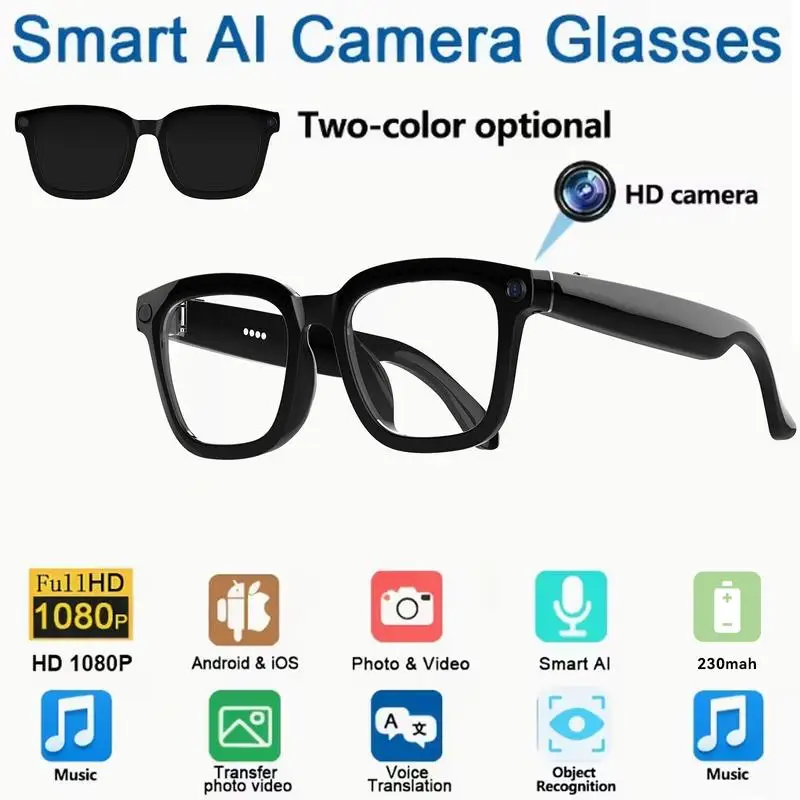 Ultra-Light Apple-inspired W610 AI Smart Glasses, 8MP, AI Translation, Face Recognition, 1200P Anti-Shake Video & Audio
Ultra-Light Apple-inspired W610 AI Smart Glasses, 8MP, AI Translation, Face Recognition, 1200P Anti-Shake Video & Audio