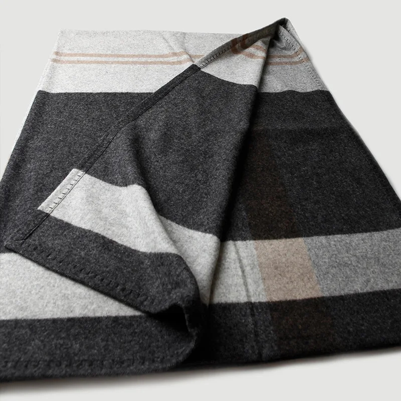 Premium Wool Blanket with Quality Checkered Stripes and Color-Blocking Edges - Extra-Thick Winter Home/Office Nap Blanket
Premium Wool Blanket with Quality Checkered Stripes and Color-Blocking Edges - Extra-Thick Winter Home/Office Nap Blanket