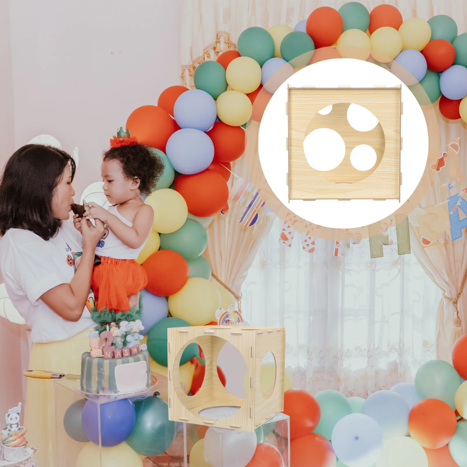 Professional Balloon Sizer Cube with 9-Hole Size Markings Easy Assembly Mortise Tenon Structure for Wedding Party Festival
Professional Balloon Sizer Cube with 9-Hole Size Markings Easy Assembly Mortise Tenon Structure for Wedding Party Festival