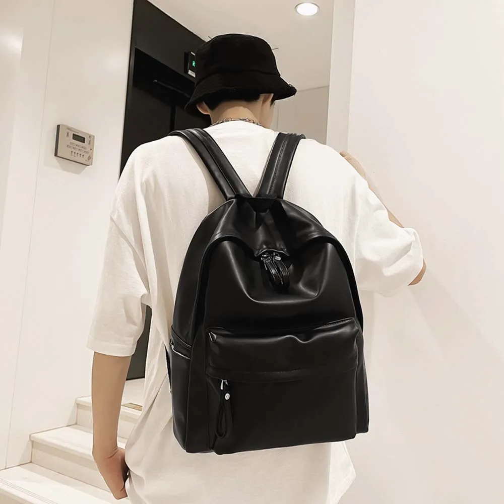 Daypack PU Leather Backpack Large Capacity Solid Color Student School Bag Adjustable Straps Portable Unisex Couple Backpack
Daypack PU Leather Backpack Large Capacity Solid Color Student School Bag Adjustable Straps Portable Unisex Couple Backpack