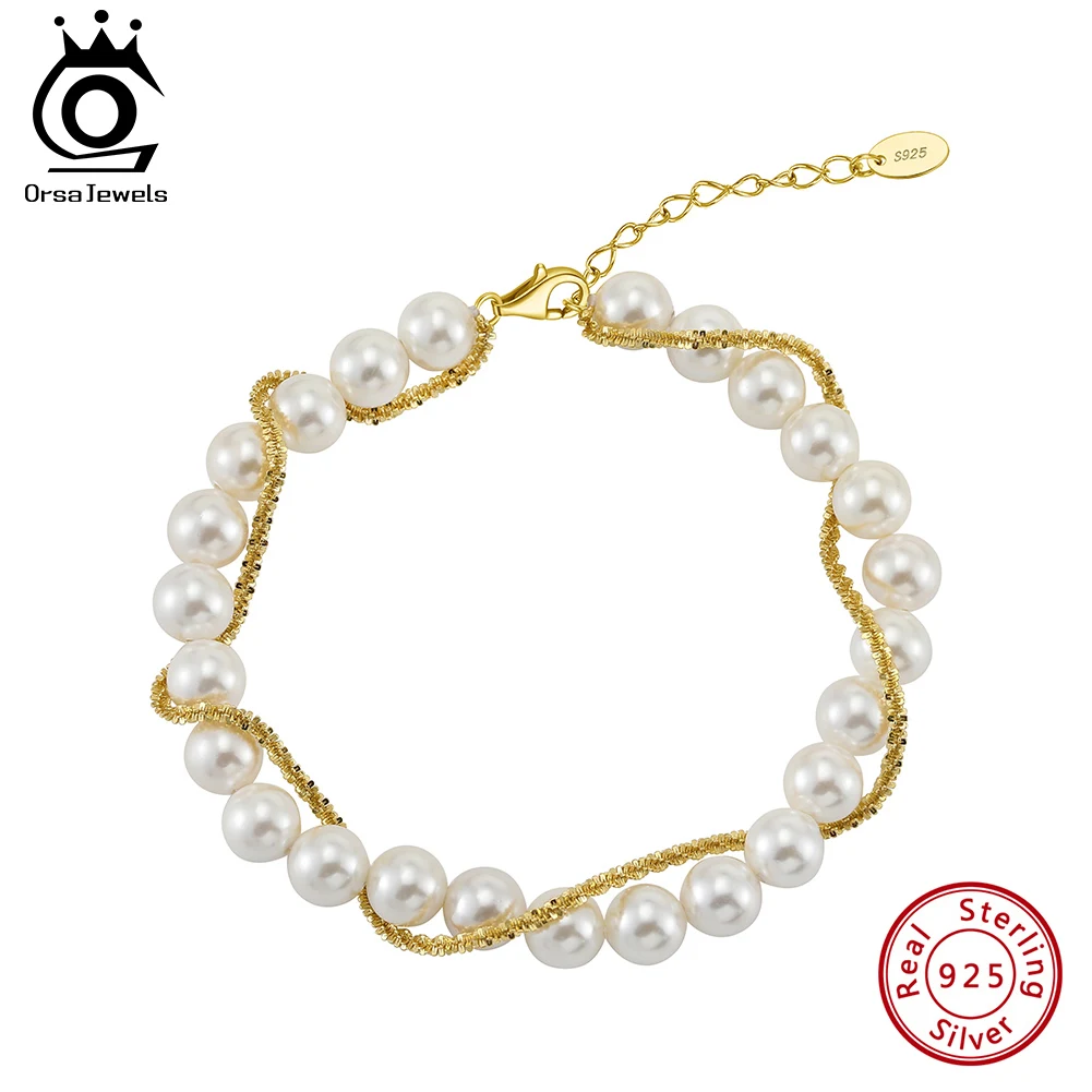 ORSA JEWELS Vintage Minimalist Round Pearls Chain Bracelet 925 Silver Double Chain Bracelet Women Luxury Hand Jewelry PSB04
ORSA JEWELS Vintage Minimalist Round Pearls Chain Bracelet 925 Silver Double Chain Bracelet Women Luxury Hand Jewelry PSB04