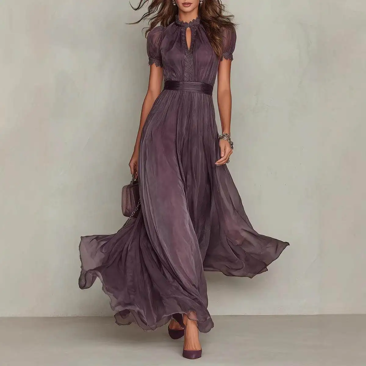Elegant V-neck Waist-cinching Print Dress Spring 2026 New Arrival Fashionable Cross-Border Women's Clothing Midi Skirt
Elegant V-neck Waist-cinching Print Dress Spring 2026 New Arrival Fashionable Cross-Border Women's Clothing Midi Skirt
