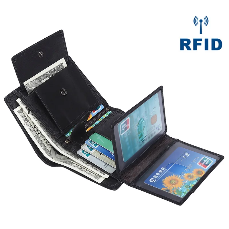 Мужской кошелек из натуральной кожи, RFID, складной, с коротким карманом для монет, модная деловая мужская сумка из воловьей кожи с несколькими слотами
Мужской кошелек из натуральной кожи, RFID, складной, с коротким карманом для монет, модная деловая мужская сумка из воловьей кожи с несколькими слотами