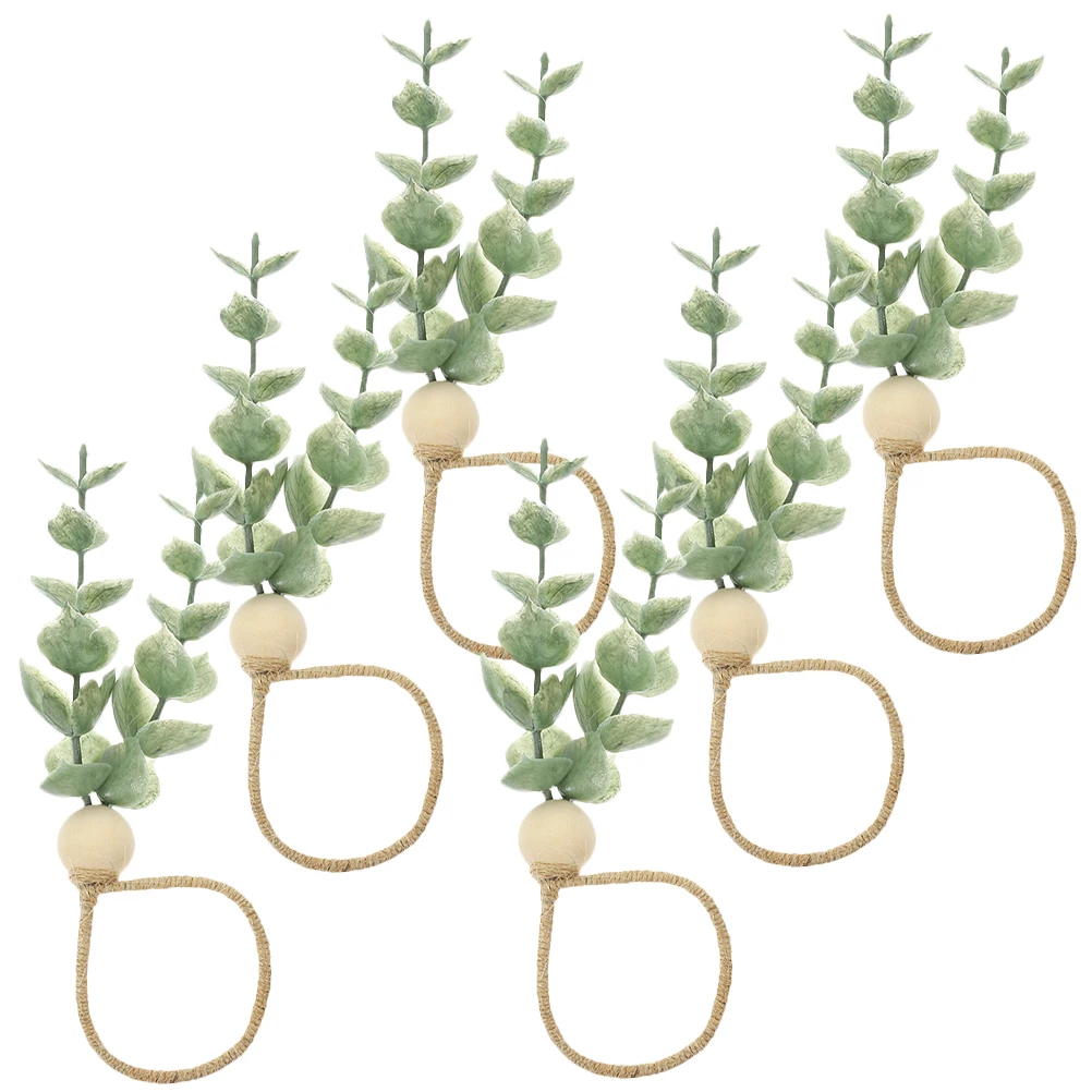 Boho Artificial Eucalyptus Leaf Wooden Beads Napkin Rings Decorative Serviette Buckle for Dining Table Rustic Wedding Party
Boho Artificial Eucalyptus Leaf Wooden Beads Napkin Rings Decorative Serviette Buckle for Dining Table Rustic Wedding Party