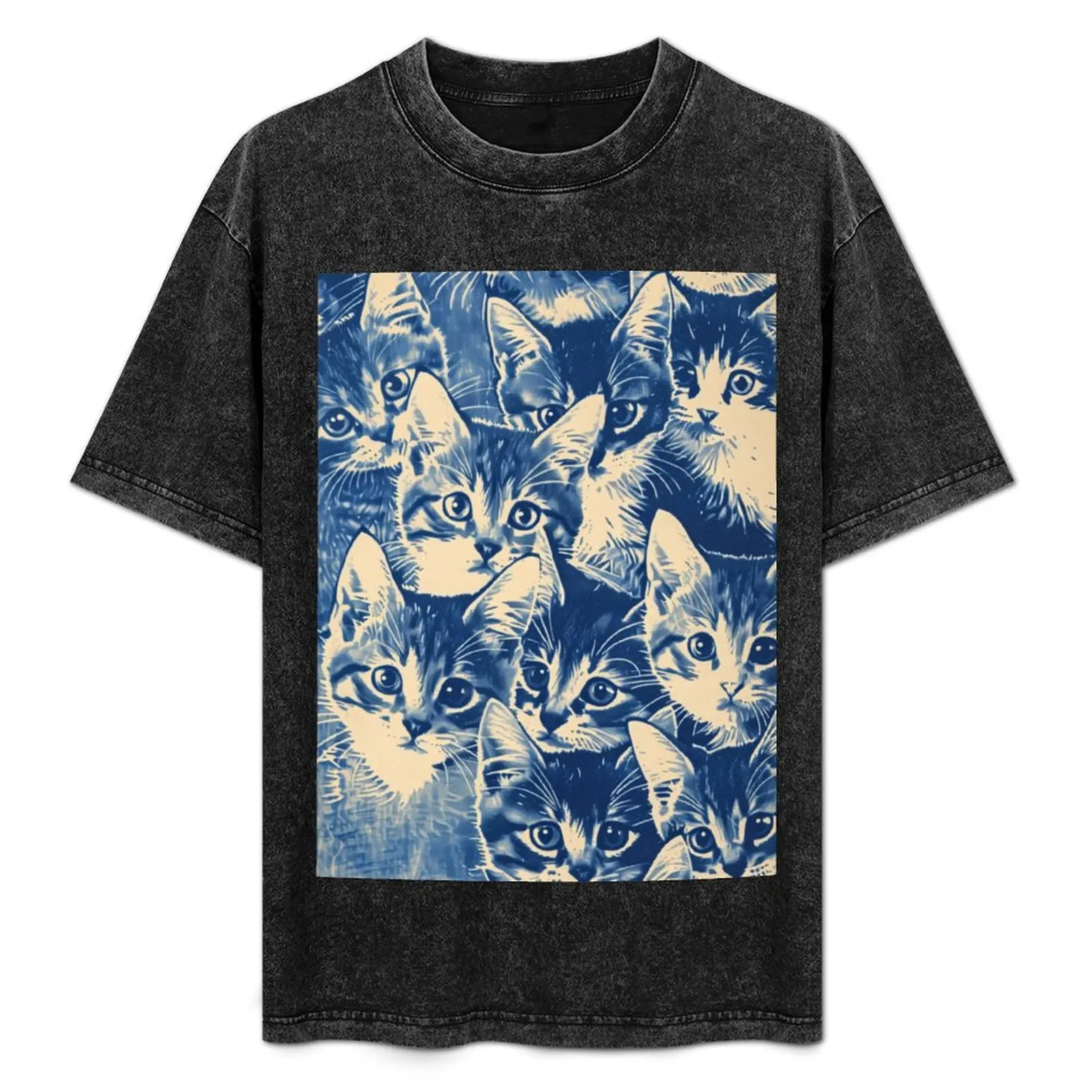 Vintage Art Cute Cat Kittens Pattern Graphic T-Shirt Street Art Print Tee Shirt
Vintage Art Cute Cat Kittens Pattern Graphic T-Shirt Street Art Print Tee Shirt