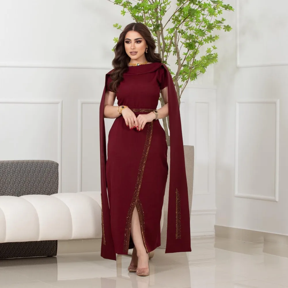 Merida Elegant Evening Dresses For Women 2024 Crepe Stretch Dress Short Sleeves Ankle-Length Cap Straps Party Gown
Merida Elegant Evening Dresses For Women 2024 Crepe Stretch Dress Short Sleeves Ankle-Length Cap Straps Party Gown