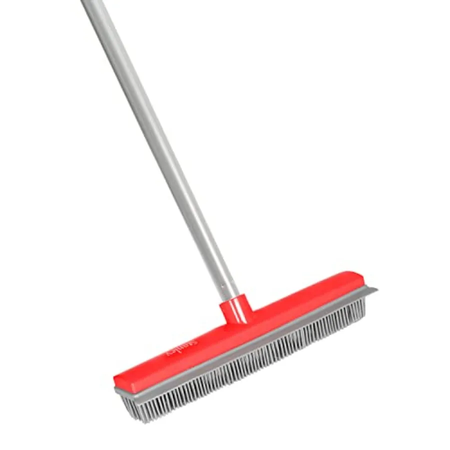 Rubber Broom with Adjustable Handle for Carpets Floors Stairs Upholstery Electrostatic Action Removes Pet Hair Lint Fuzz Dirt B
Rubber Broom with Adjustable Handle for Carpets Floors Stairs Upholstery Electrostatic Action Removes Pet Hair Lint Fuzz Dirt B