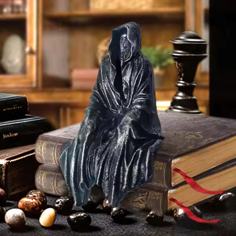 Resin Grim Reaper Sculpture Art Decoration Horror Black Robe Night Stalker Gothic Sitting Resin Craft Jewelry Desktop Decoration
Resin Grim Reaper Sculpture Art Decoration Horror Black Robe Night Stalker Gothic Sitting Resin Craft Jewelry Desktop Decoration