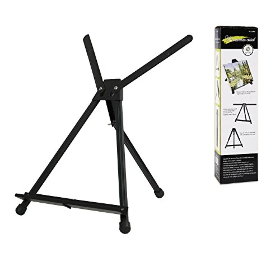 Aluminum Tabletop Easel, Portable Tripod Display Stand Adjustable Height from 15" to 21" with Extension Arm Wings, Desktop Disp
Aluminum Tabletop Easel, Portable Tripod Display Stand Adjustable Height from 15" to 21" with Extension Arm Wings, Desktop Disp