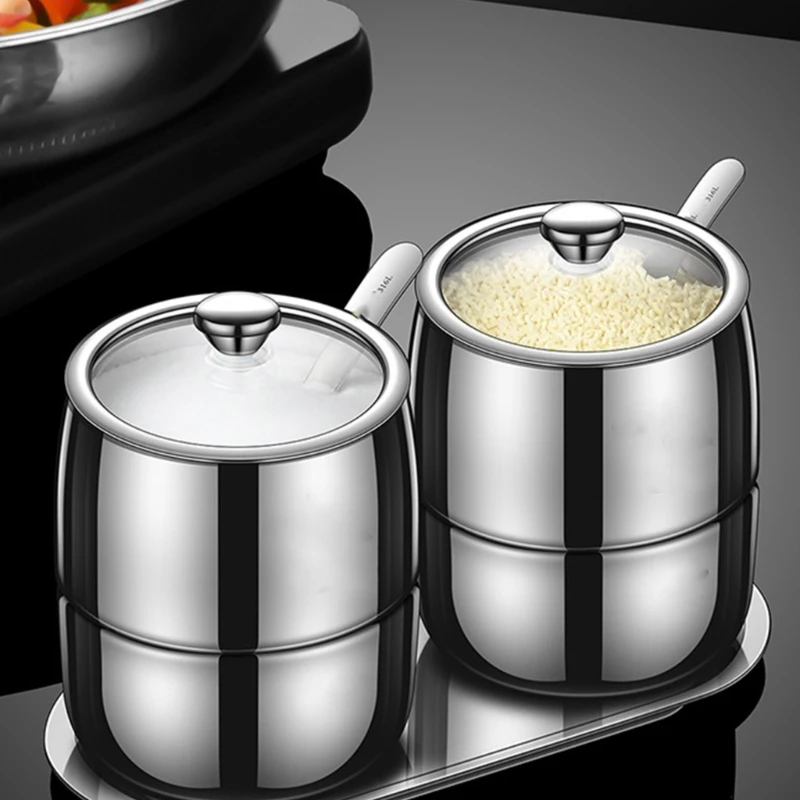 Double Spices Seasoning Jar Practical Double Spices Shaker Stainless Steel Salt And Peppers Container Adjustable D2RD
Double Spices Seasoning Jar Practical Double Spices Shaker Stainless Steel Salt And Peppers Container Adjustable D2RD