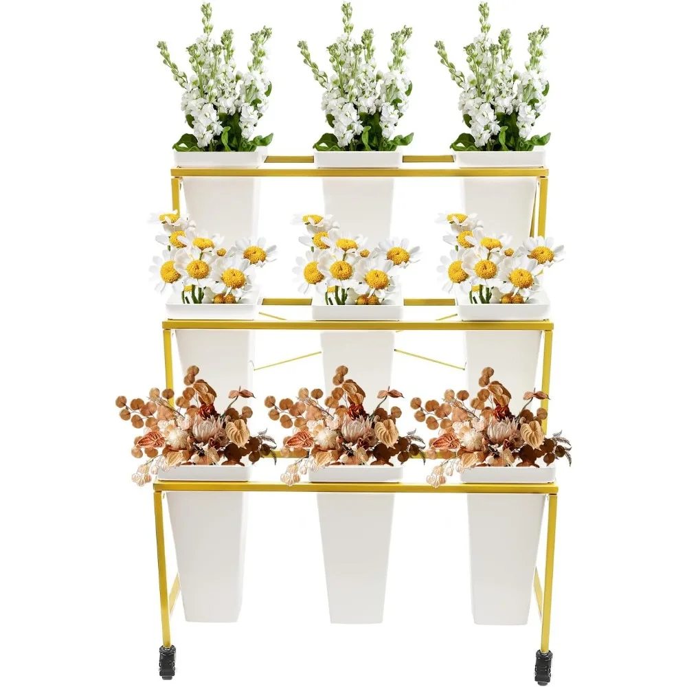 Layers Plant Cart with Buckets, Heavy Duty Moving Flower Rack for Indoor, Outdoor Patio Garden, Living Room, Florist
Layers Plant Cart with Buckets, Heavy Duty Moving Flower Rack for Indoor, Outdoor Patio Garden, Living Room, Florist