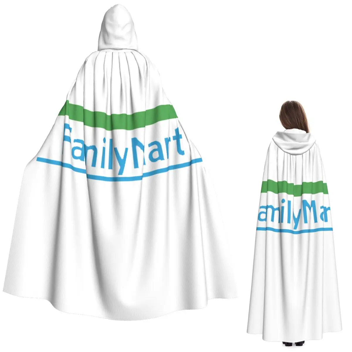 Family Mart Logo Japan (Konbini) Long Hooded Cloak Witch Medieval Costume Cosplay Cape HalloweenCoat Adult Unisex
Family Mart Logo Japan (Konbini) Long Hooded Cloak Witch Medieval Costume Cosplay Cape HalloweenCoat Adult Unisex