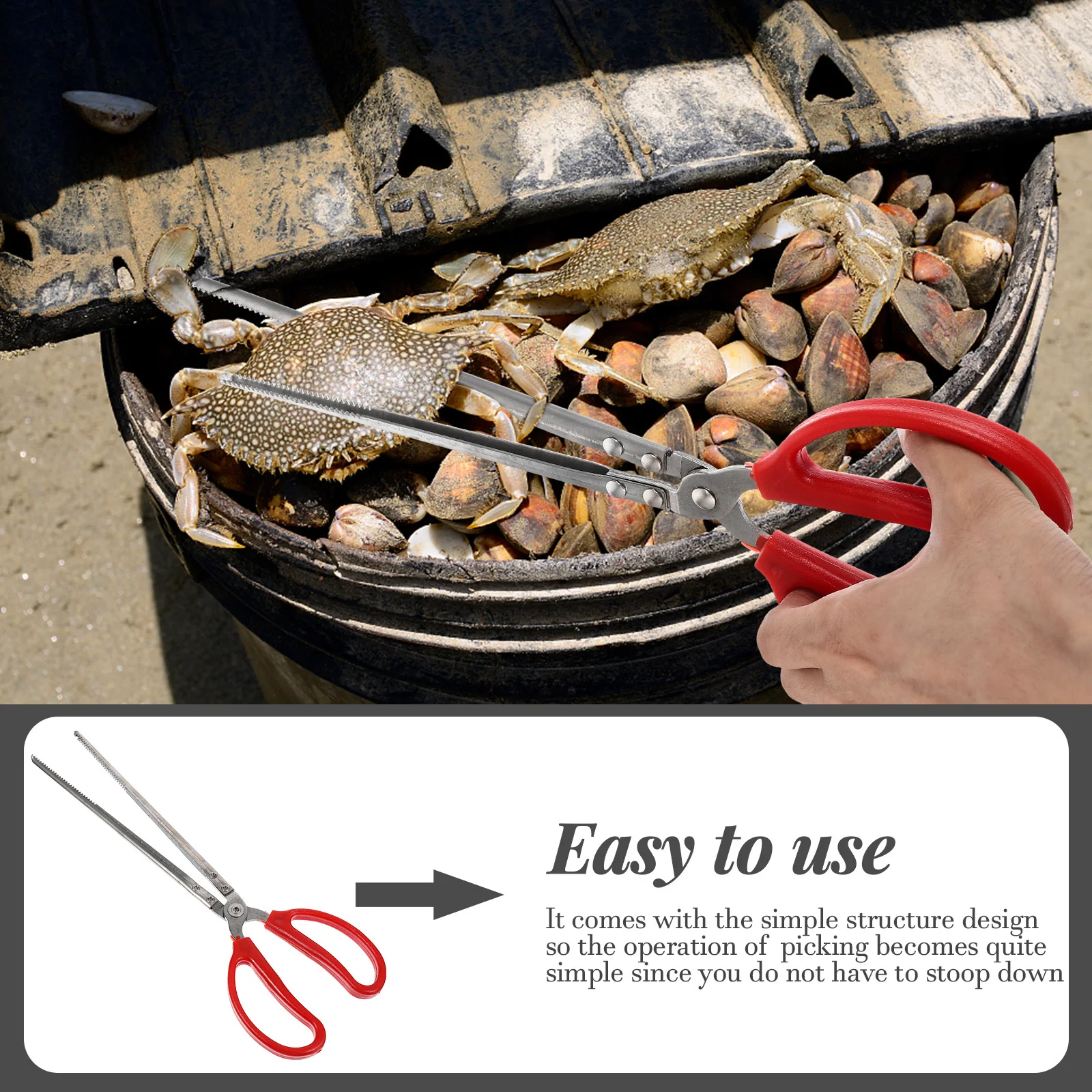 Multi-Function Catching Clamp Long Wear-Resistant Crab Tong Mud Fish Clip Portable Outdoor Fishing Tool Crab Tongs
Multi-Function Catching Clamp Long Wear-Resistant Crab Tong Mud Fish Clip Portable Outdoor Fishing Tool Crab Tongs
