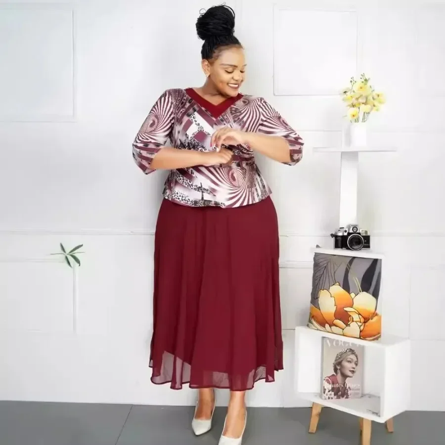 Customized XL-5XL Autumn Fashion Africa 3/4 Sleeve V-neck Polyester Print Plus Size Long Maxi Dress Gowns Dashiki African Dresse
Customized XL-5XL Autumn Fashion Africa 3/4 Sleeve V-neck Polyester Print Plus Size Long Maxi Dress Gowns Dashiki African Dresse