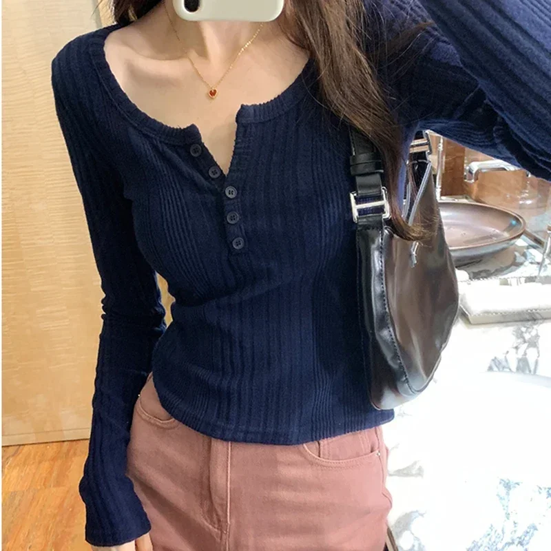 Femme Korean Fashion Tops Autumn Slim T Shirt For Women Casual O Neck Solid Tshirts Mujer Woman Clothes Long Sleeve Tee Shirt
Femme Korean Fashion Tops Autumn Slim T Shirt For Women Casual O Neck Solid Tshirts Mujer Woman Clothes Long Sleeve Tee Shirt