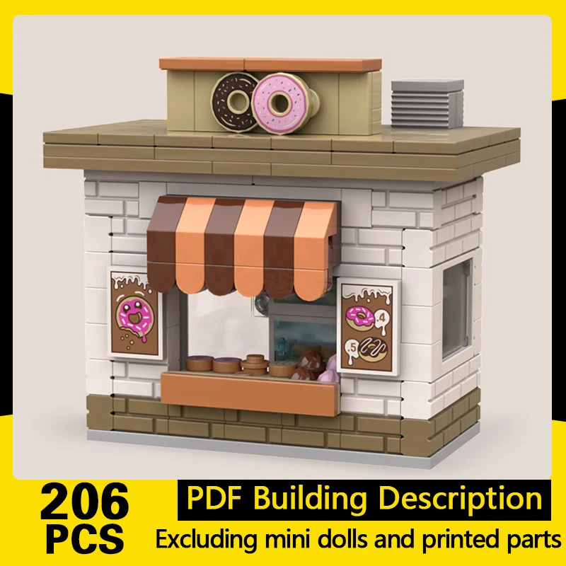 City Street View Model MOC Building Bricks Small Donut Stall Modular Technology Gifts Holiday Assemble Children Toys Suit
City Street View Model MOC Building Bricks Small Donut Stall Modular Technology Gifts Holiday Assemble Children Toys Suit