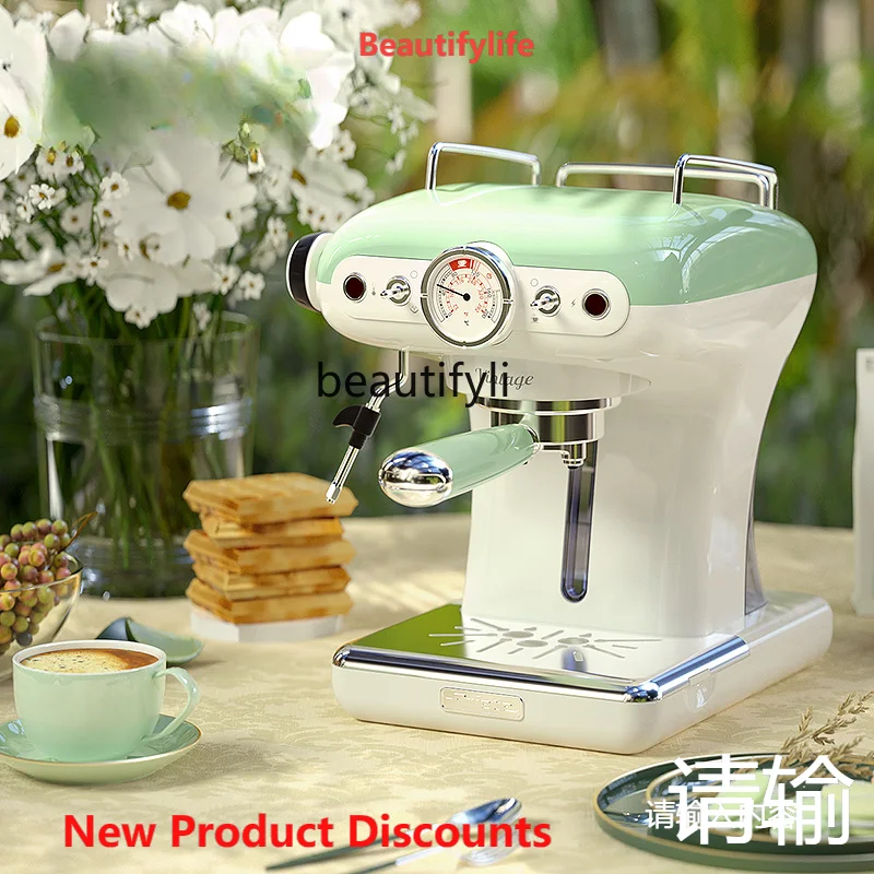 A61 Coffee Machine Home Italian Full & Semi Automatic Retro Concentrated Steam Integrated Foam Latte Art
A61 Coffee Machine Home Italian Full & Semi Automatic Retro Concentrated Steam Integrated Foam Latte Art