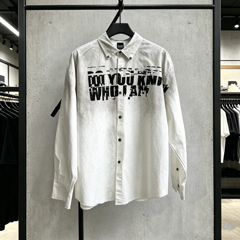 Stain Saint Tearing DO YOU KNOW WHO I AM Print Shirt Men Women Casual Back Patch Blur Portrait Pattern V-shape Long Sleeve Shirt
Stain Saint Tearing DO YOU KNOW WHO I AM Print Shirt Men Women Casual Back Patch Blur Portrait Pattern V-shape Long Sleeve Shirt