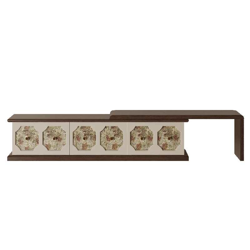 Retro pattern solid wood TV cabinet, small apartment living room home locker
Retro pattern solid wood TV cabinet, small apartment living room home locker