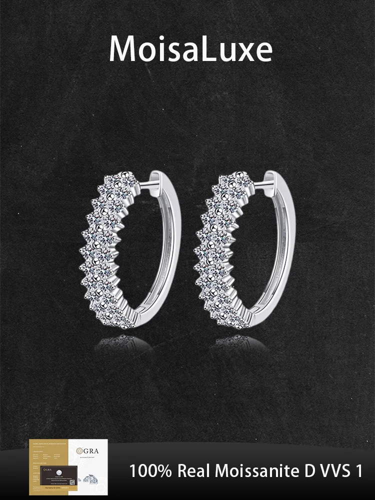MoisaLuxe Official Store Plata 925 Silver Moissanite Round Simple Ear Inlaid Earrings Fashion Jewelry Gift Hoops Piercing
MoisaLuxe Official Store Plata 925 Silver Moissanite Round Simple Ear Inlaid Earrings Fashion Jewelry Gift Hoops Piercing
