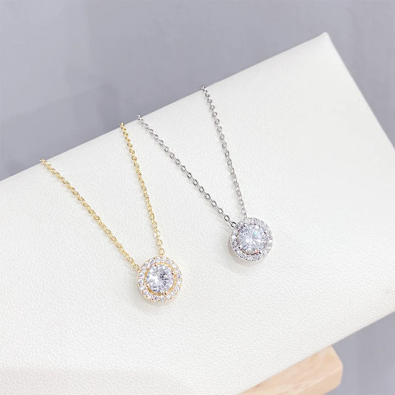 New 925 Sterling Silver Round Zircon Necklace: Minimalist Choker—Perfect Birthday Gift for Women, Exquisite Jewelry
New 925 Sterling Silver Round Zircon Necklace: Minimalist Choker—Perfect Birthday Gift for Women, Exquisite Jewelry