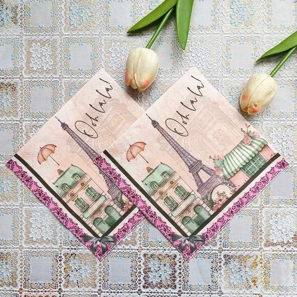 20PCS Napkins Paris Eiffel Paper Tower Floral Printed Bulk Papier Disposable for Restaurants Bakeries Party Decorations Supplies
20PCS Napkins Paris Eiffel Paper Tower Floral Printed Bulk Papier Disposable for Restaurants Bakeries Party Decorations Supplies