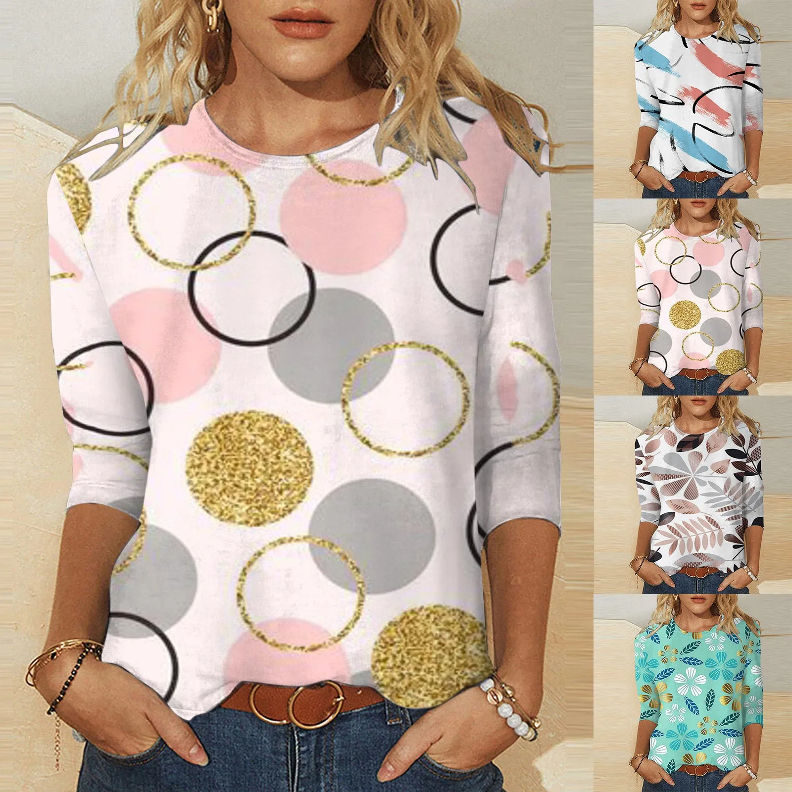 Summer Tops For Women Womens 3/4 Sleeve Crewneck Slim Fit Tee Blouse Tight Casual Daily T Solid Womens Shirts Long Sleeved Tee
Summer Tops For Women Womens 3/4 Sleeve Crewneck Slim Fit Tee Blouse Tight Casual Daily T Solid Womens Shirts Long Sleeved Tee
