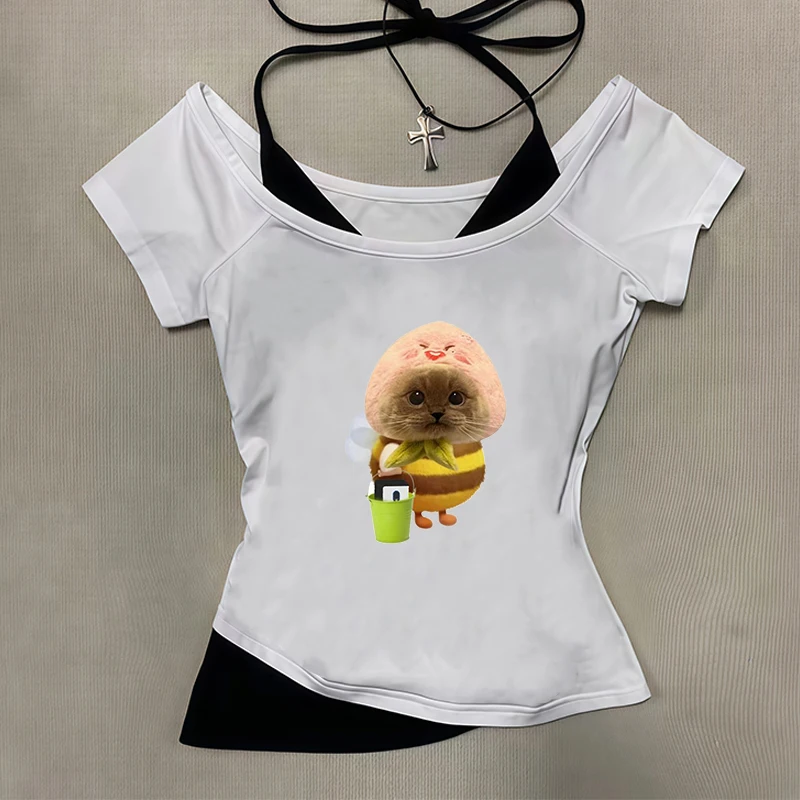 2025 Spring/Summer New Cross border Pure Desire Multi Style Bee Cat Printed Small Strap Top Spicy Girl Sexy Top Strap Top
2025 Spring/Summer New Cross border Pure Desire Multi Style Bee Cat Printed Small Strap Top Spicy Girl Sexy Top Strap Top