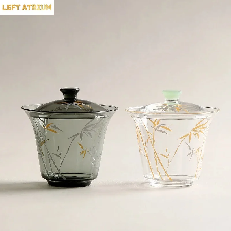 Gold Silver Bamboo Ercai Gaiwan 170ml Heat Resistant Glass Tea Cups Dawan Tea Bowl With Lid Puer Tea Tool Cup Kung Fu Gai Wan
Gold Silver Bamboo Ercai Gaiwan 170ml Heat Resistant Glass Tea Cups Dawan Tea Bowl With Lid Puer Tea Tool Cup Kung Fu Gai Wan