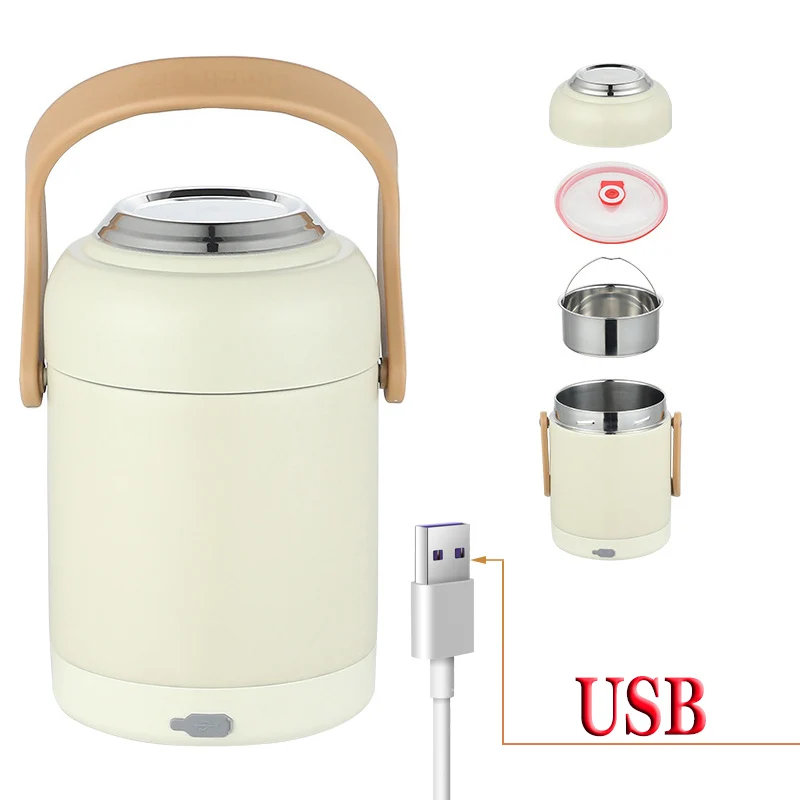 2.2L 1.9L USB Electric Lunch Box Portable Office Shcool Bento Box Thermal Food Heating Warmer Container Heater Stainless Steel
2.2L 1.9L USB Electric Lunch Box Portable Office Shcool Bento Box Thermal Food Heating Warmer Container Heater Stainless Steel
