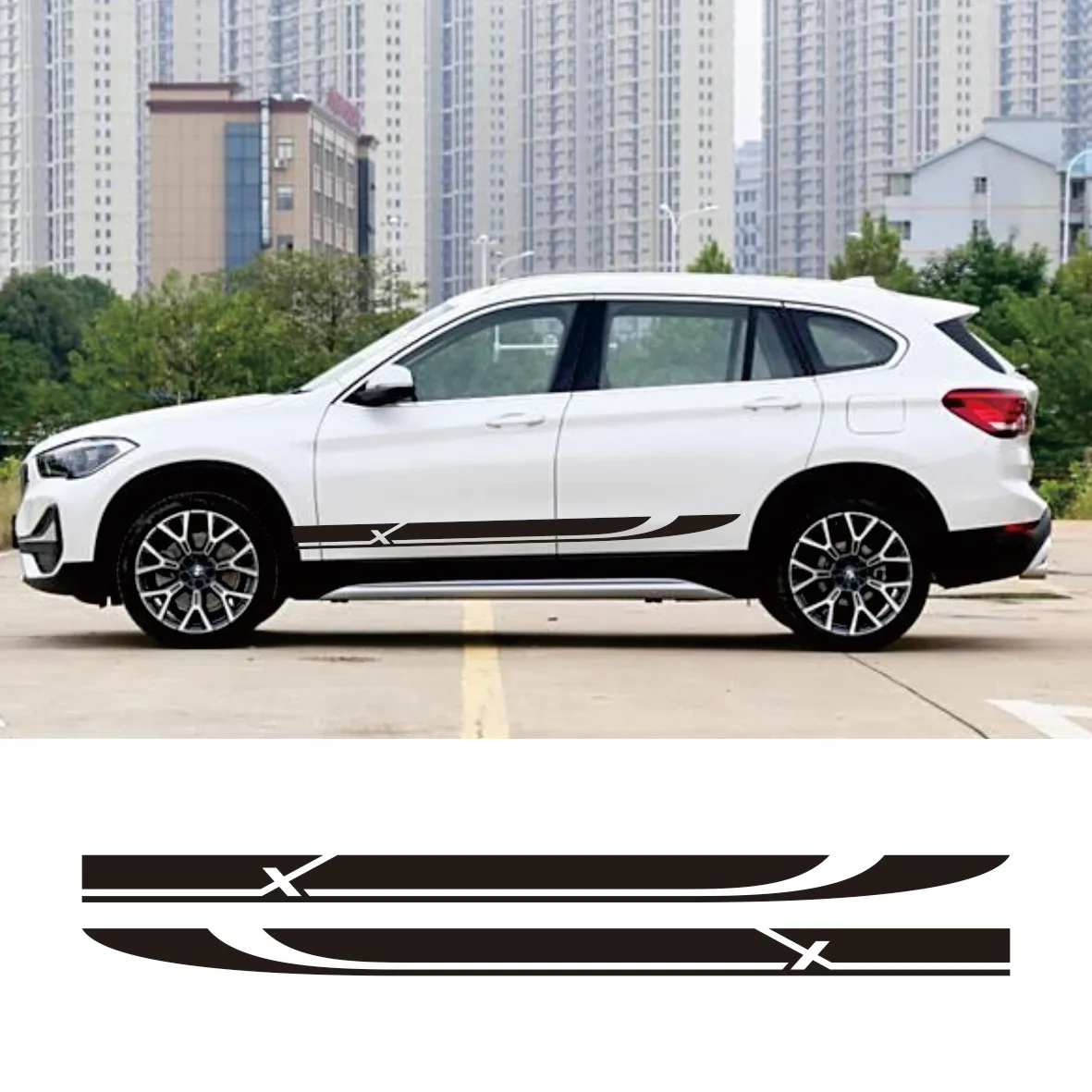 Couple M Performance Side Stripe Vinyl Decals - Graphics Sticker Kit for BMW X2 F39 Auto Styling
Couple M Performance Side Stripe Vinyl Decals - Graphics Sticker Kit for BMW X2 F39 Auto Styling