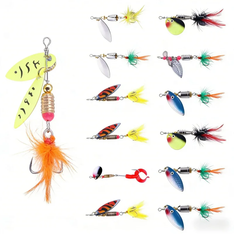Composite sequins12PCSFishing gear set, bait for freshwater fishing, artificial bait, "No Air Force" brand, melon seed-shaped se
Composite sequins12PCSFishing gear set, bait for freshwater fishing, artificial bait, "No Air Force" brand, melon seed-shaped se