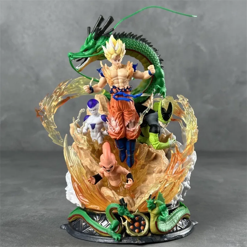 New Dragons Balls Figure Son Goku Anime Figurine Super Saiyan Goku Statue Shenron Frieza Buu Cell Models Collectble Toys Gifts
New Dragons Balls Figure Son Goku Anime Figurine Super Saiyan Goku Statue Shenron Frieza Buu Cell Models Collectble Toys Gifts