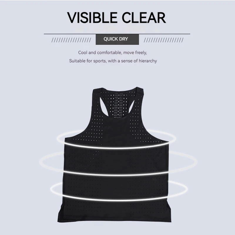 Lightweight Breathable Mens Athletic Tank Top Sleeveless Running Speed Vest Track Field Fitness Singlet
Lightweight Breathable Mens Athletic Tank Top Sleeveless Running Speed Vest Track Field Fitness Singlet