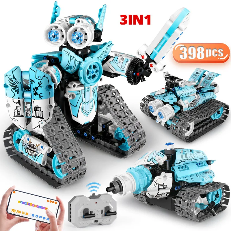3 in 1 Technical RC Robot Racing Car Off-road Vehicle Building Blocks Military Remote Control SUV Tank Bricks Toys For Boys Gift
3 in 1 Technical RC Robot Racing Car Off-road Vehicle Building Blocks Military Remote Control SUV Tank Bricks Toys For Boys Gift