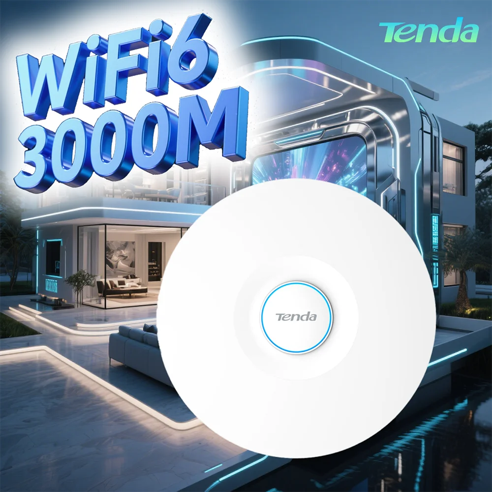 Tenda i29 Pro WiFi 6 Ceiling Access Point AX3000 High-Speed Dual-Band Gigabit Long Range for Large Homes & Offices Easy Install
Tenda i29 Pro WiFi 6 Ceiling Access Point AX3000 High-Speed Dual-Band Gigabit Long Range for Large Homes & Offices Easy Install