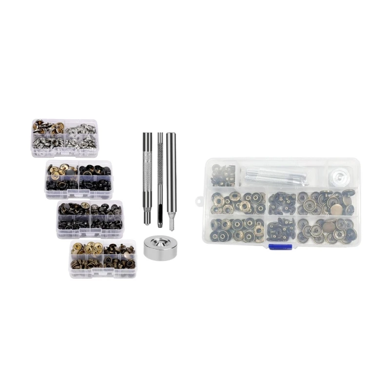 Sewing Button Fasteners Set Metal Button Button with Installing Tool for Sewing Leather Craft Clothing Repair
Sewing Button Fasteners Set Metal Button Button with Installing Tool for Sewing Leather Craft Clothing Repair