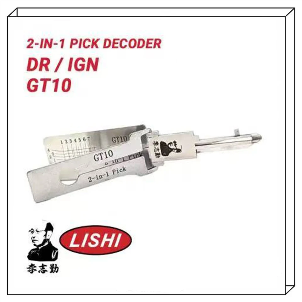 Оригинальный инструмент Lishi GT10 LOCKSMITH для Fiat Trucks 2-in-1 Pick Decoder
Оригинальный инструмент Lishi GT10 LOCKSMITH для Fiat Trucks 2-in-1 Pick Decoder
