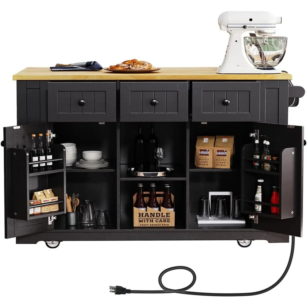 Rolling Kitchen Island on Wheels with Drop Leaf, Wide Mobile Cabinet & Power Outlet – Large Kitchen Island
Rolling Kitchen Island on Wheels with Drop Leaf, Wide Mobile Cabinet & Power Outlet – Large Kitchen Island
