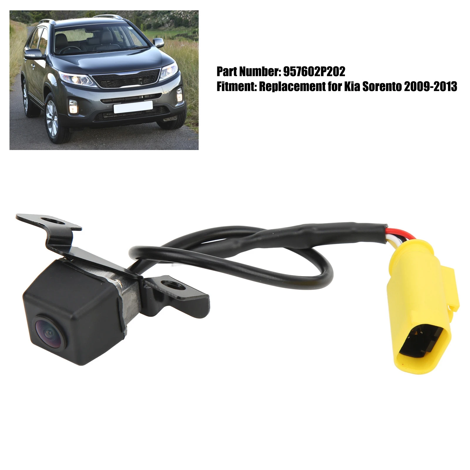 Car Rear Camera Waterproof Backup Cam Rear Park Assist Camera 957602P202 Replacement for Kia Sorento 2009‑2013
Car Rear Camera Waterproof Backup Cam Rear Park Assist Camera 957602P202 Replacement for Kia Sorento 2009‑2013