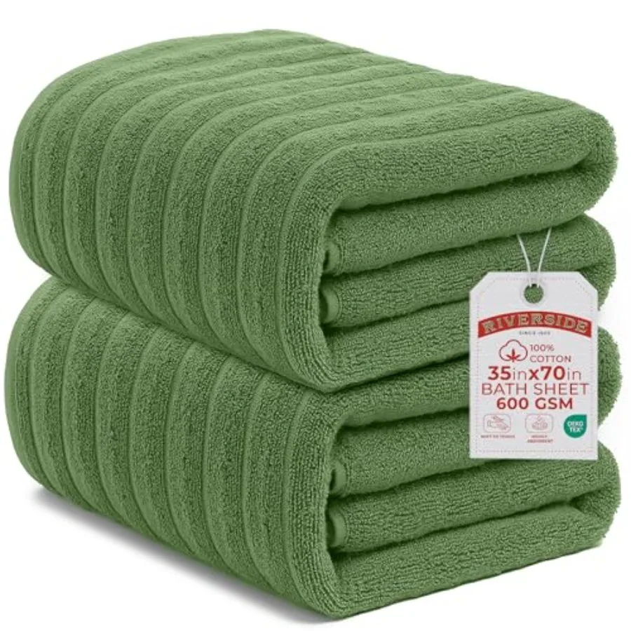 Pack of 2 Extra Large Sheet 35 x 70 Inch 600 GSM 100% Cotton - Super Soft Highly Absorbent and Quick Dry for Bathroom Spa and H
Pack of 2 Extra Large Sheet 35 x 70 Inch 600 GSM 100% Cotton - Super Soft Highly Absorbent and Quick Dry for Bathroom Spa and H
