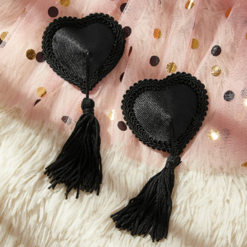 Women Heart Lace Nipple Covers Tassel Pasties Reusable Adhesive Breast Petals Exotic Lingerie Accessories For Romantic Night
Women Heart Lace Nipple Covers Tassel Pasties Reusable Adhesive Breast Petals Exotic Lingerie Accessories For Romantic Night