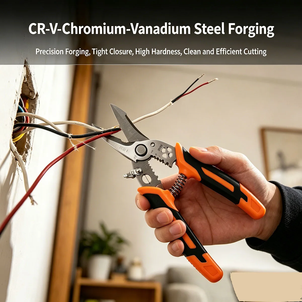 Stainless Steel Multifunctional Electrician Scissors for Cutting Crimping Stripping Wires Iron Sheets Iron Wire Scissors
Stainless Steel Multifunctional Electrician Scissors for Cutting Crimping Stripping Wires Iron Sheets Iron Wire Scissors