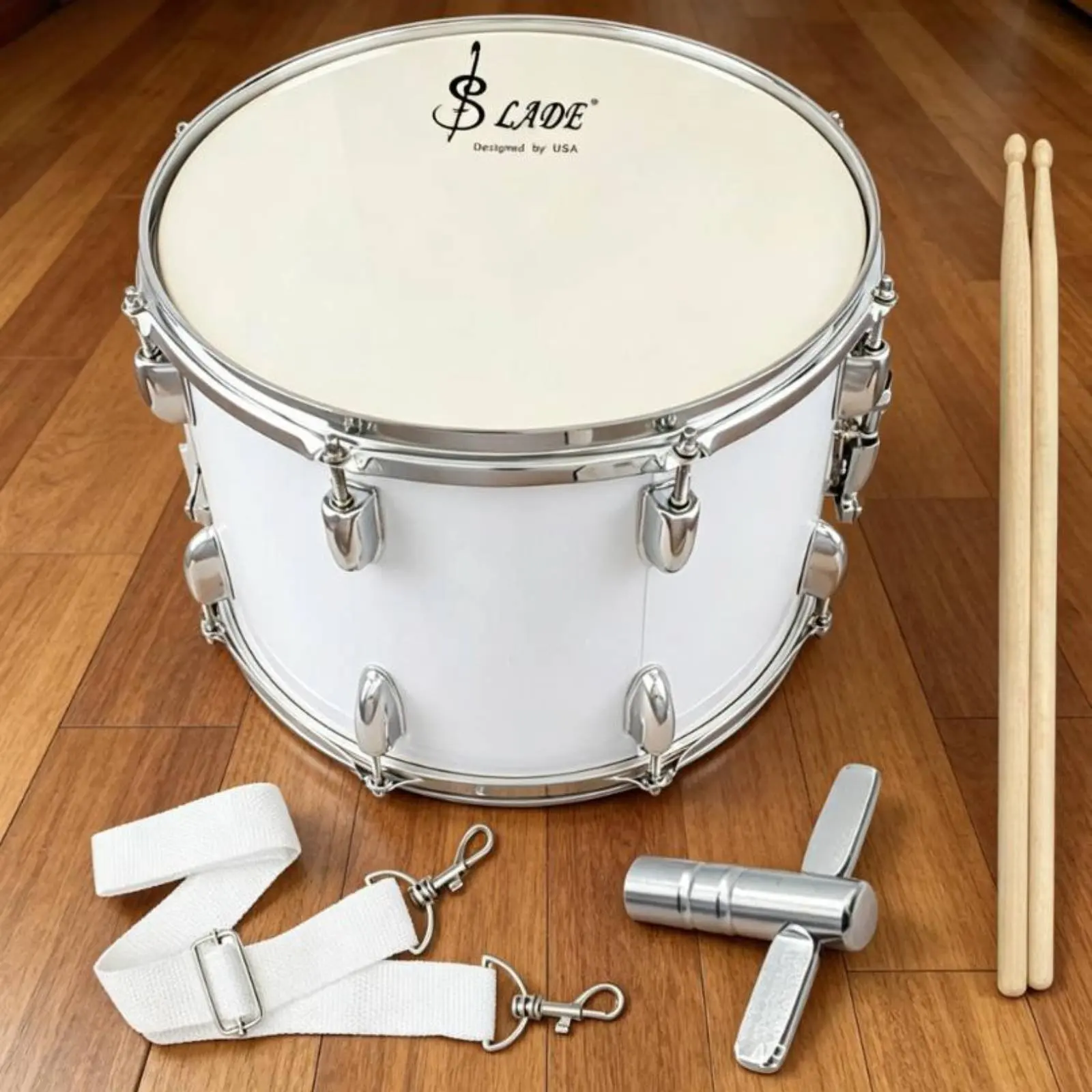 Marching Snare Drum Includes Drumsticks 14 Inch Snare Drum Percussion Instrument Portable Rust Resistant for Procession
Marching Snare Drum Includes Drumsticks 14 Inch Snare Drum Percussion Instrument Portable Rust Resistant for Procession