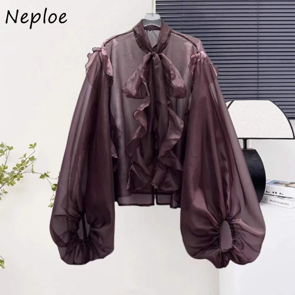 Neploe French Style Sweet Gentle Minority Shirt Chiffon New Casual Bow Lace Up Celebrity Crop Top Ruffles Lantern Sleeve Blusa
Neploe French Style Sweet Gentle Minority Shirt Chiffon New Casual Bow Lace Up Celebrity Crop Top Ruffles Lantern Sleeve Blusa