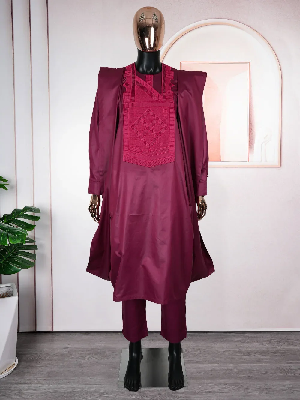 New African Clothes for Men Dashiki Tradition Outfit Robe Embroidery Green Tops Pants Suits Bazin Muslim Wedding Party Clothing
New African Clothes for Men Dashiki Tradition Outfit Robe Embroidery Green Tops Pants Suits Bazin Muslim Wedding Party Clothing